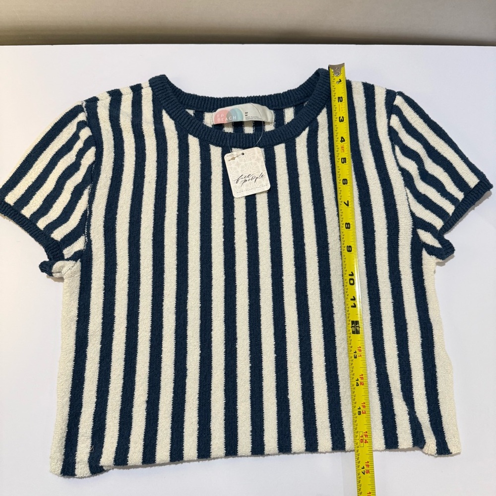 NWT FP BEACH FREE PEOPLE roberta sweater top navy